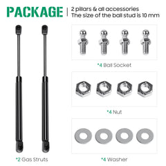 Aeagle 20in gas struts compressed length improves compact storage and installation versatility.
