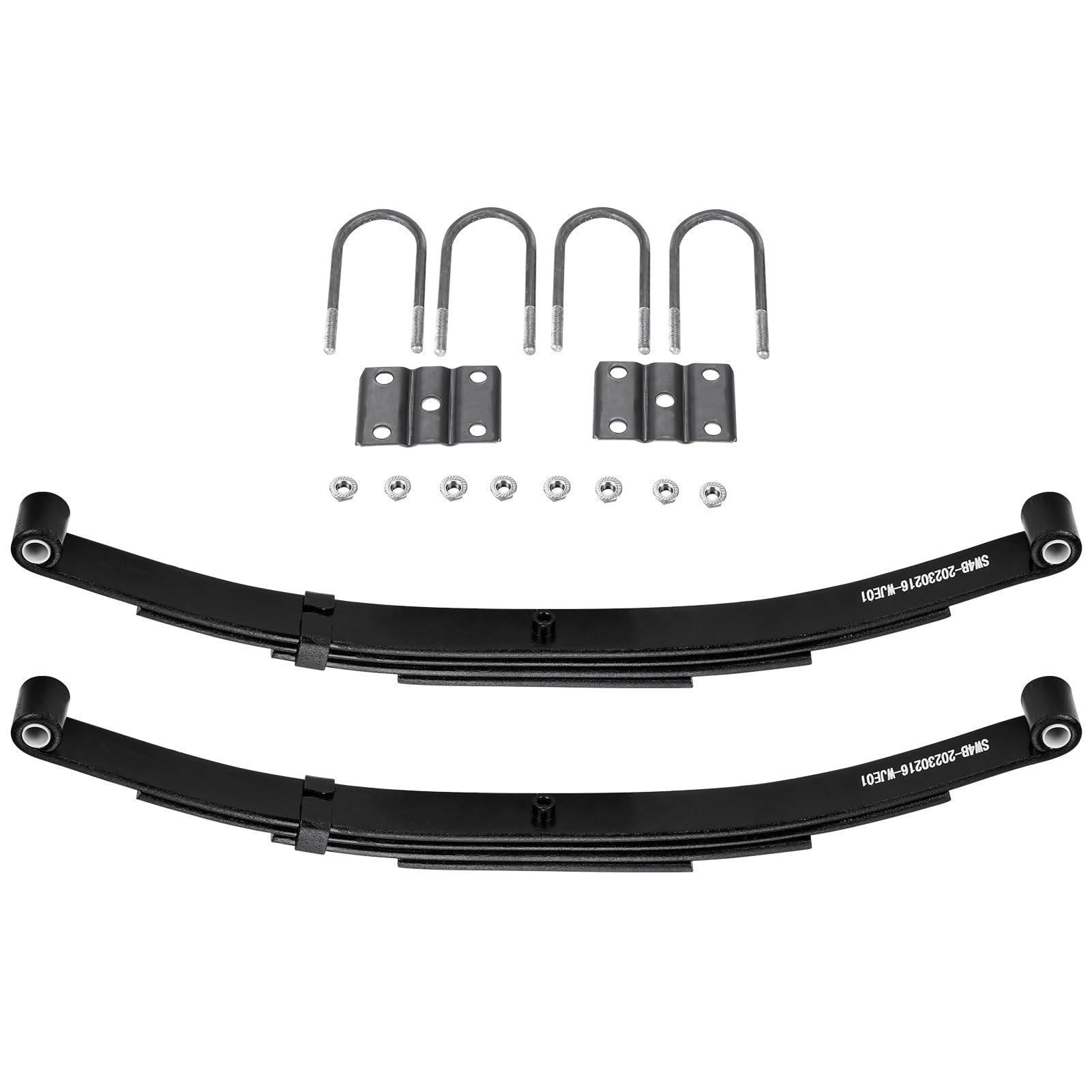Aeagle 25-1/4 inch double-eye spring with four leaves for heavy trailer loads