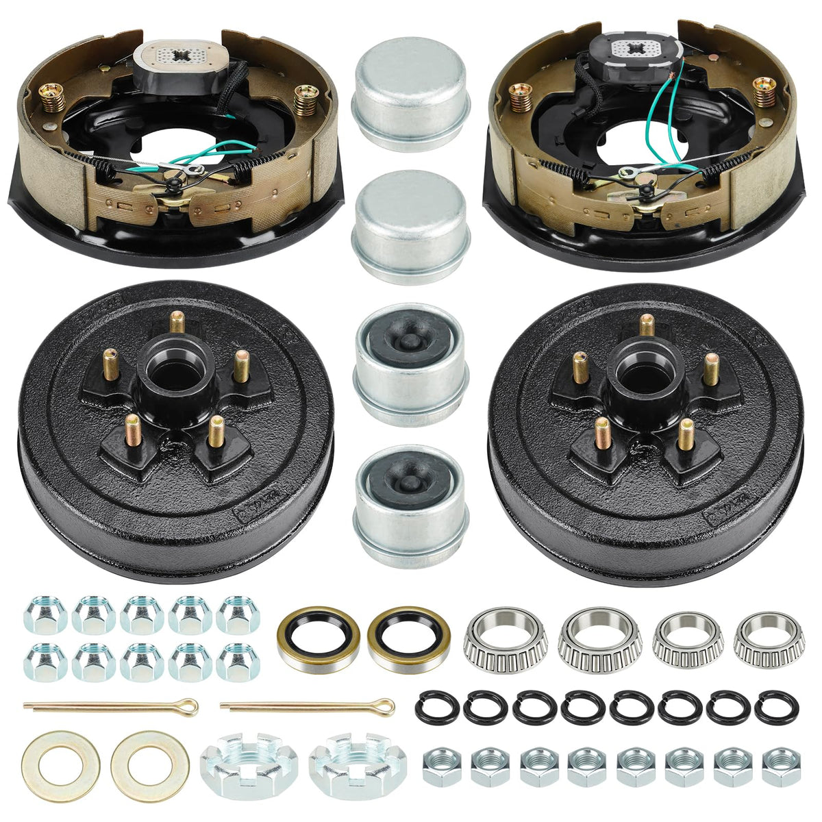 Aeagle brake drum from the kit in durable gray cast iron finish for 3,500 lb axles