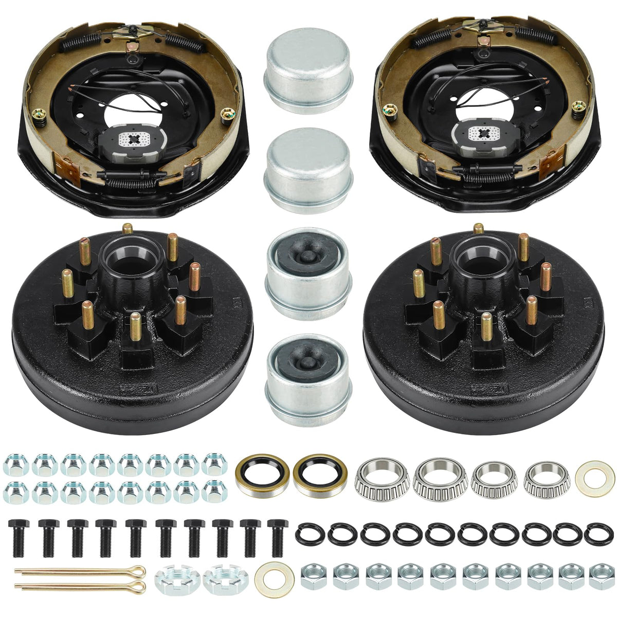 Aeagle 8 on 6.5-inch bolt circle hub drum kit left brake for 7,000 lbs trailers.