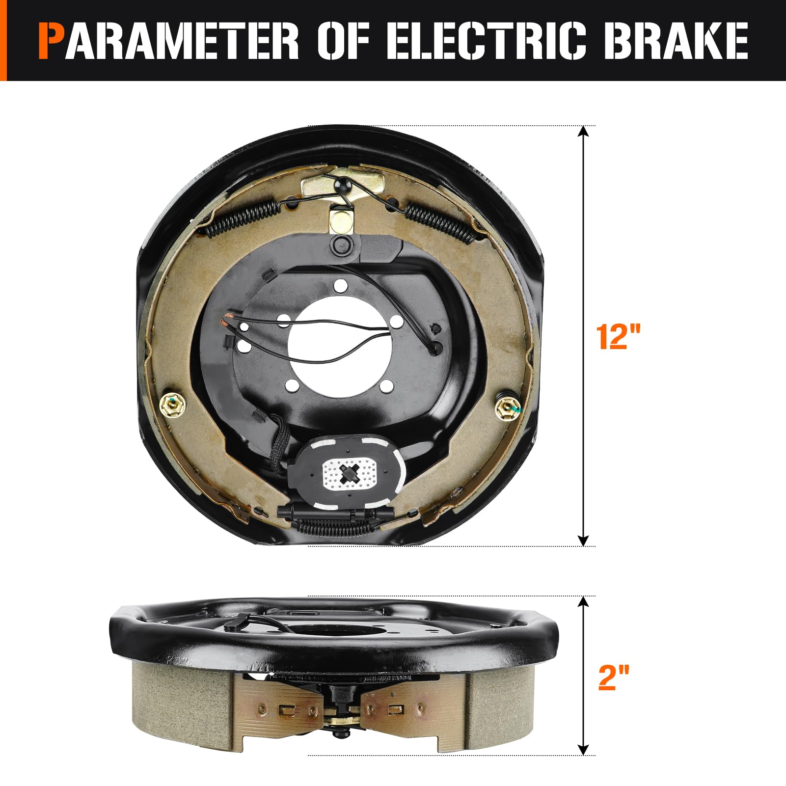 Aeagle 8 on 6.5-inch bolt circle hub drum kit right brake compatible with 7k axles.