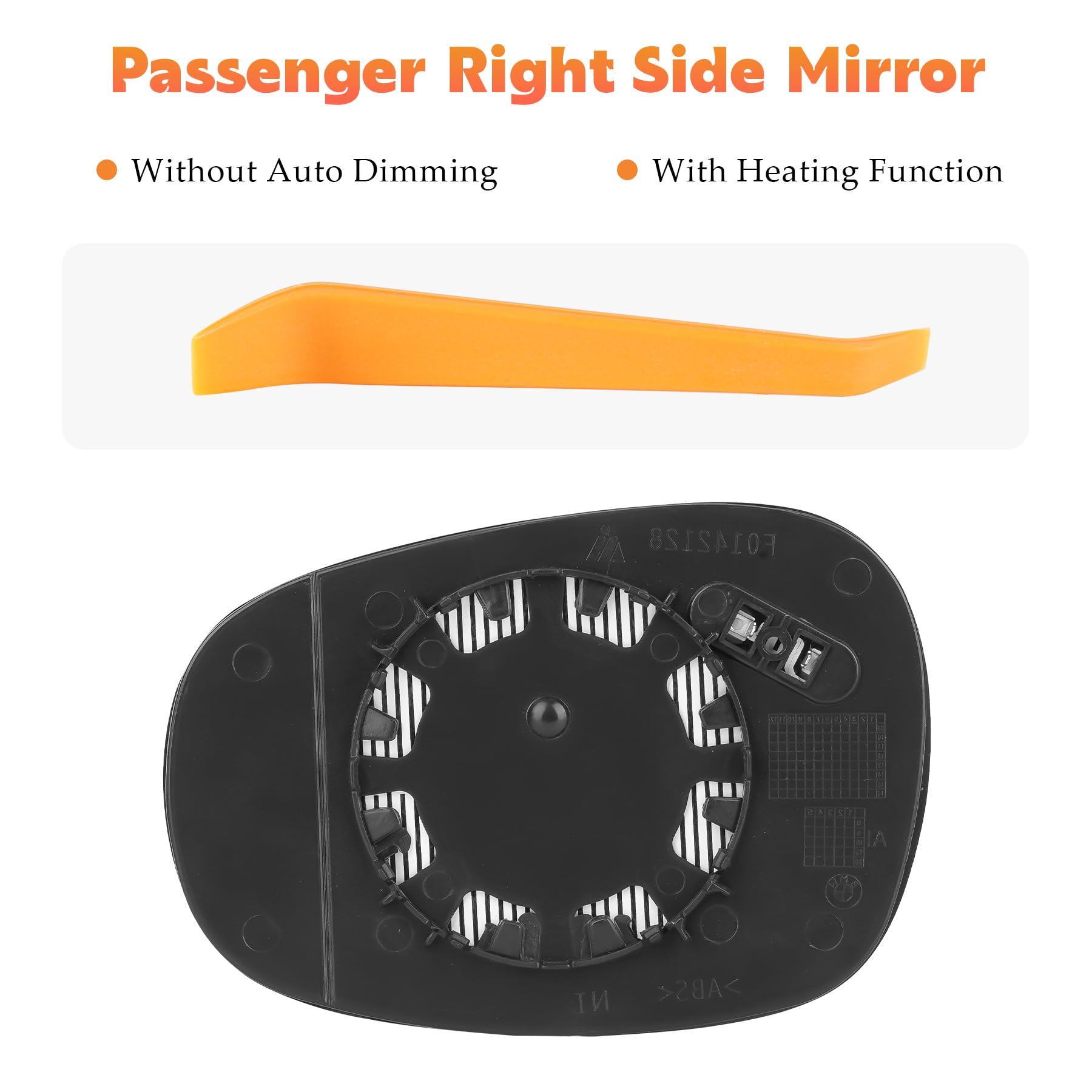 Aeagle BMW mirror glass close-up showing durable ABS construction for long-lasting performance.