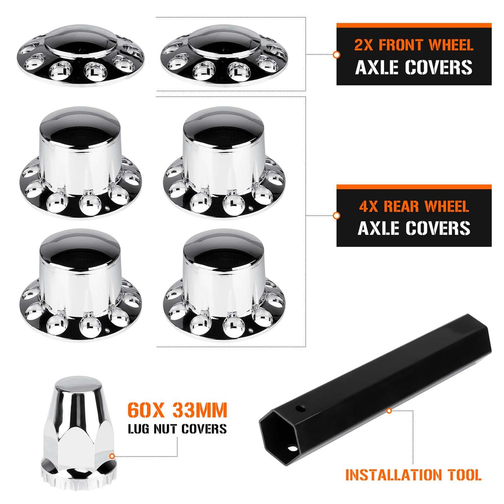 Aeagle chrome-plated ABS hub covers resist corrosion for lasting shine.