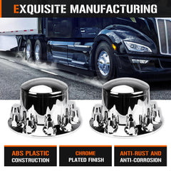 Aeagle chrome-plated ABS wheel axle cover provides rust resistance and shine.