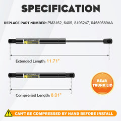 Aeagle Chrysler 300 rear lid gas spring provides steady lift and reliable operation.