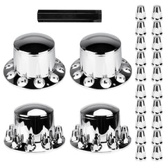 Aeagle dome rear axle cover assembly for semi trucks enhances hub aesthetics and protection.