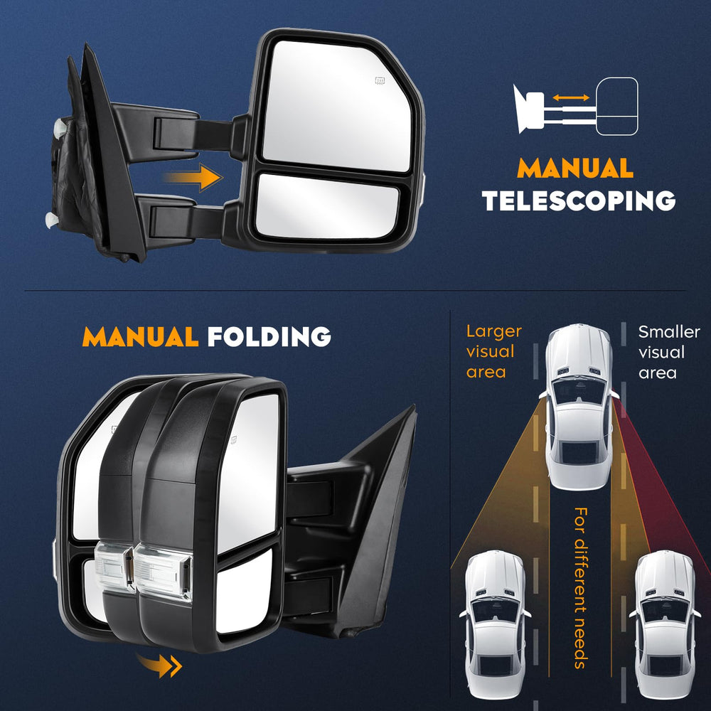 Aeagle F-150 mirror power-heated panel for cold-weather clarity.