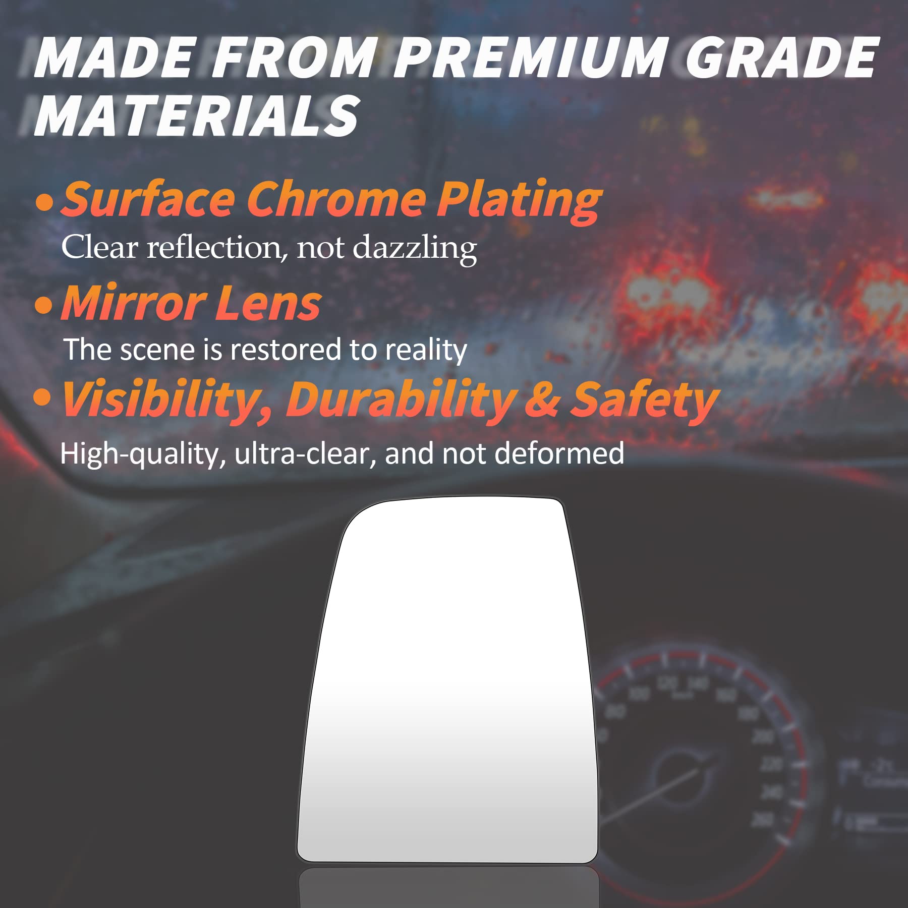 Aeagle Ford Transit heated left mirror for safer driving