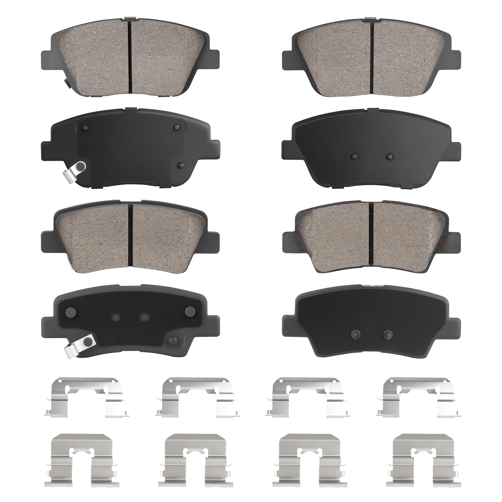 Aeagle front brake pad for Hyundai Sonata 2011-2014 groove design for quiet braking.