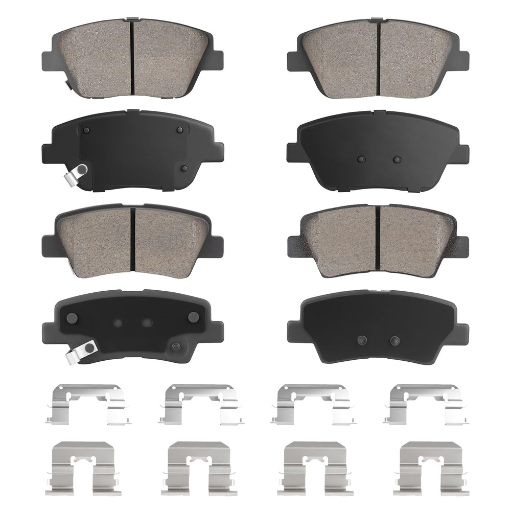 Aeagle front brake pad for Hyundai Sonata 2011-2014 groove design for quiet braking.