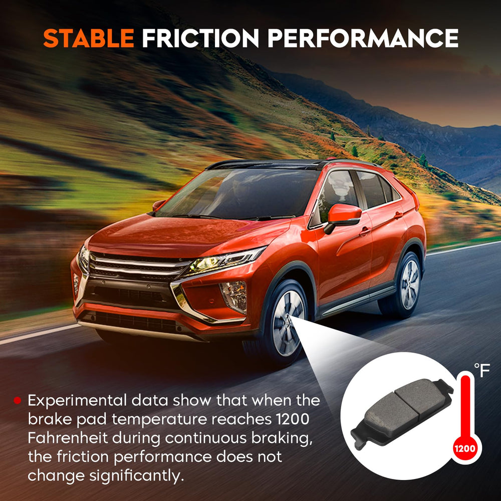 Aeagle front ceramic brake pads for Yukon 2015-2020, consistent braking and heat management