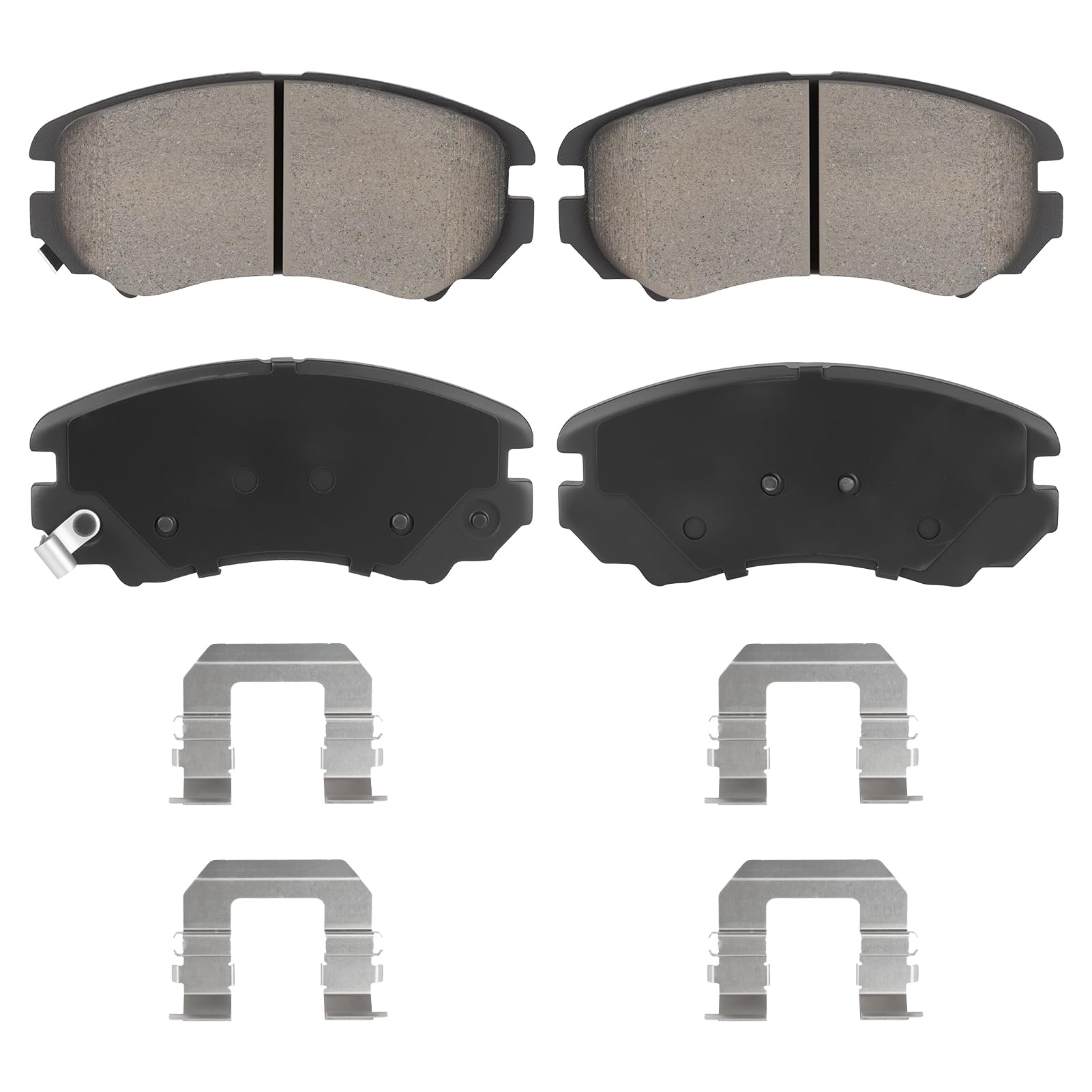 Aeagle front ceramic brake pads with groove design reduce noise in Hyundai Elantra 2007-2010