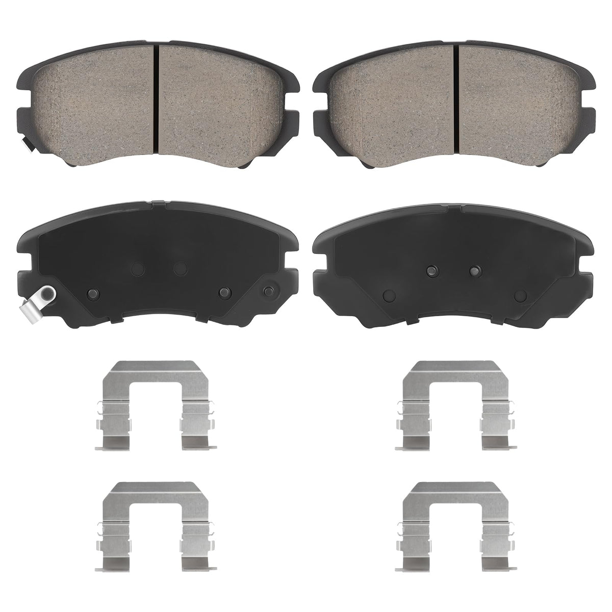 Aeagle front ceramic brake pads with groove design reduce noise in Hyundai Elantra 2007-2010