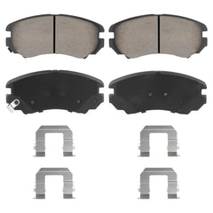 Aeagle front ceramic brake pads with groove design reduce noise in Hyundai Elantra 2007-2010