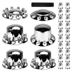 Aeagle front dome axle cover assembly protects the hub while adding chrome style.