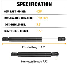 Aeagle hood lift shock for Sport Trac 2001-2005 offers smooth access to the engine bay.