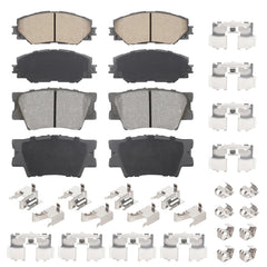 Aeagle front and rear ceramic brake pads for Toyota RAV4 2006-2012 reduce squeal with grooves.