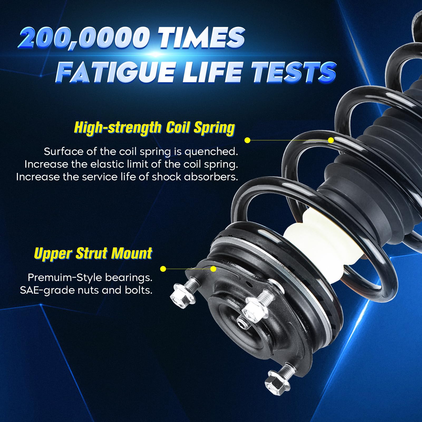 Aeagle front right strut shock with coil spring improves handling for CSX.