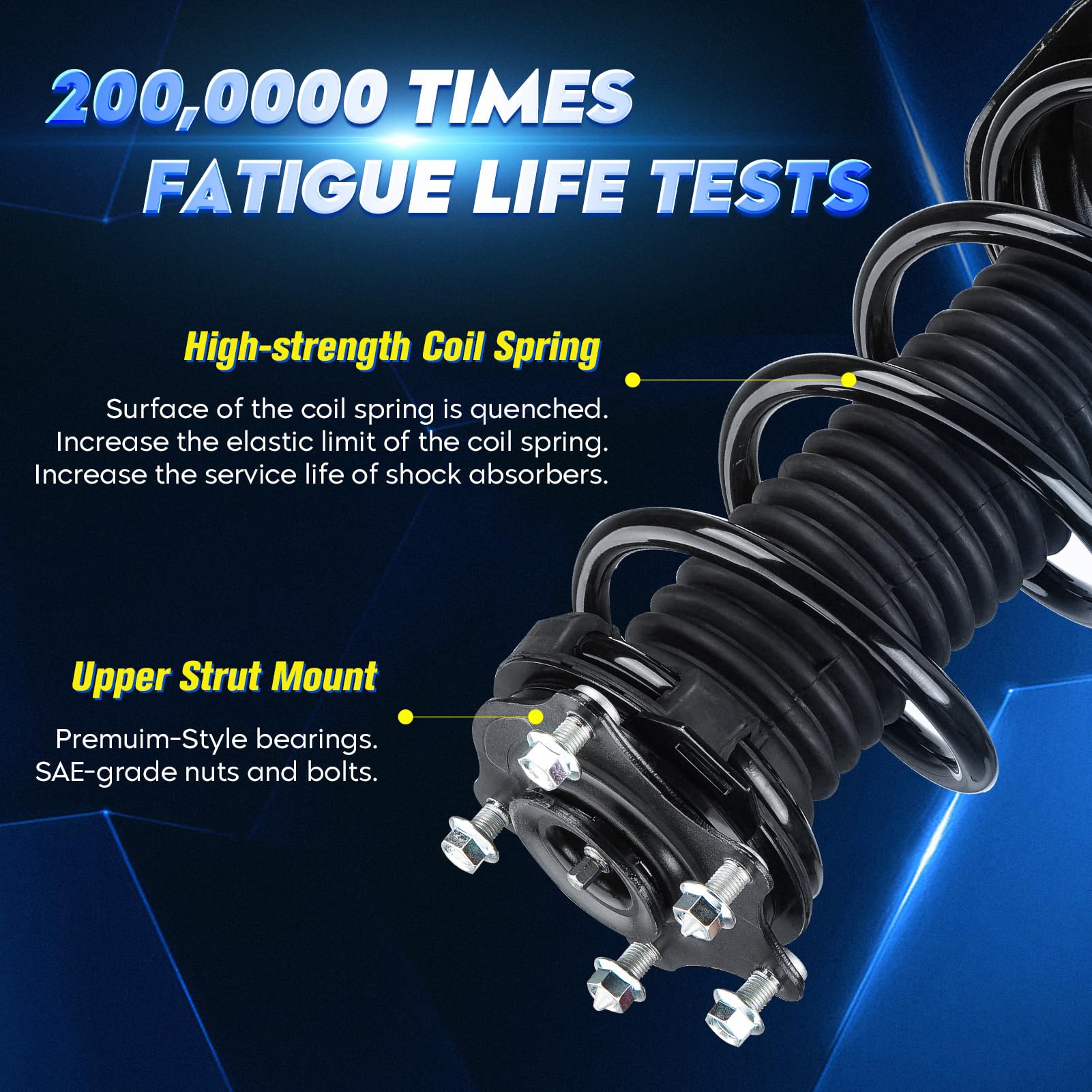 Aeagle front-right strut shock assembly with coil spring for Honda CR-V improves handling