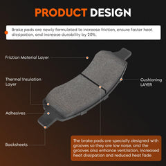 Aeagle front semi-metal brake pads for Trailblazer deliver reliable stopping performance daily.