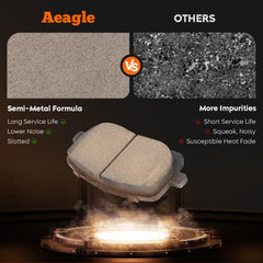 Aeagle front semi-metal brake pads for Toyota Corolla 2003-2008 improve heat resistance while braking.
