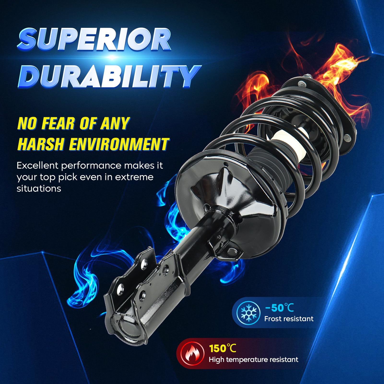 Aeagle front sway bar end link left supports cornering stability on Corolla.