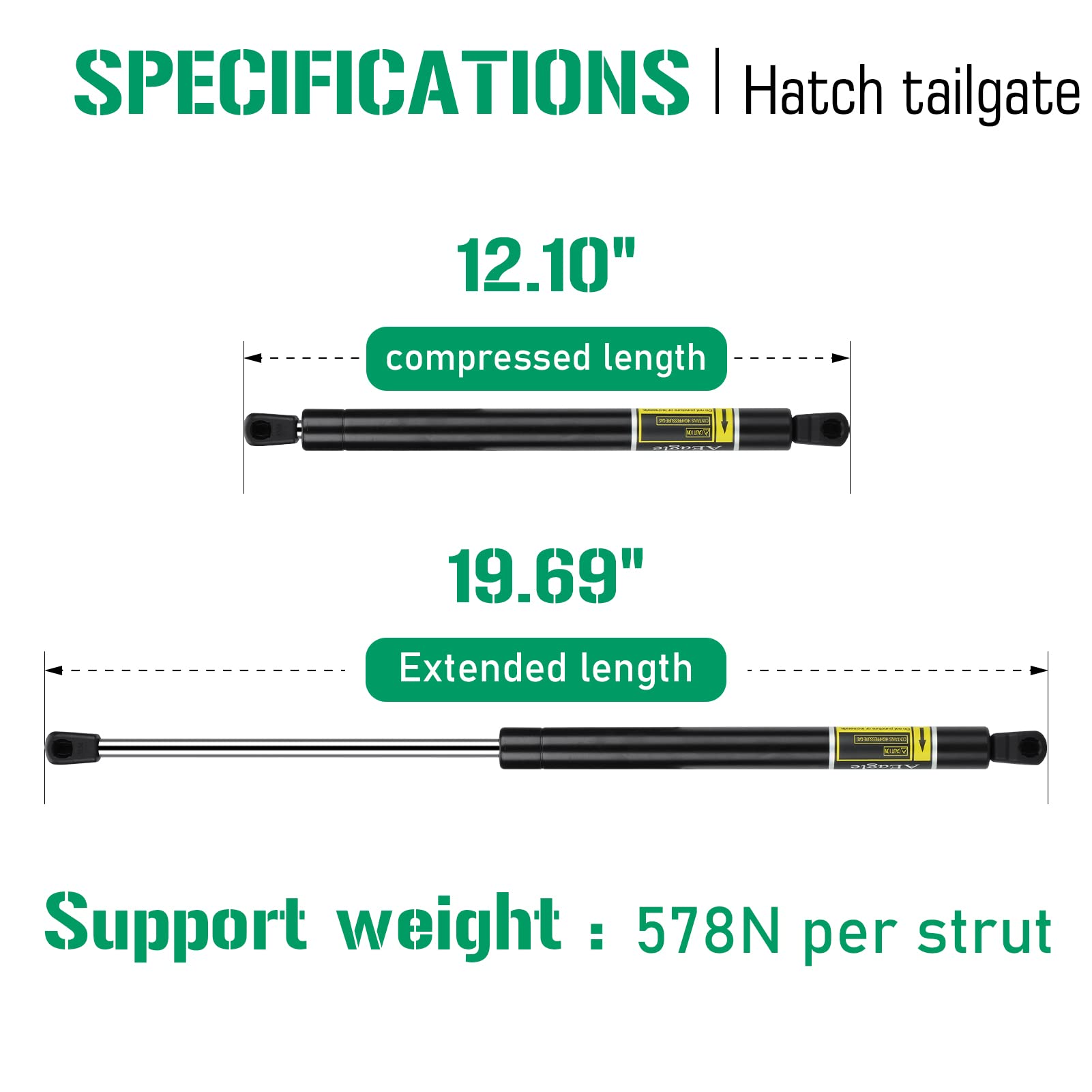 Aeagle PM3266 lift strut side installation view for easy retrofit
