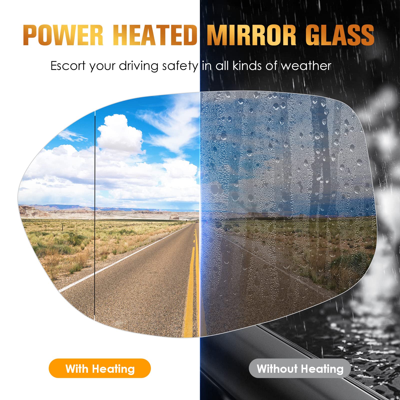 Aeagle heated mirror glass for Honda Odyssey enhances wide-angle rear view.