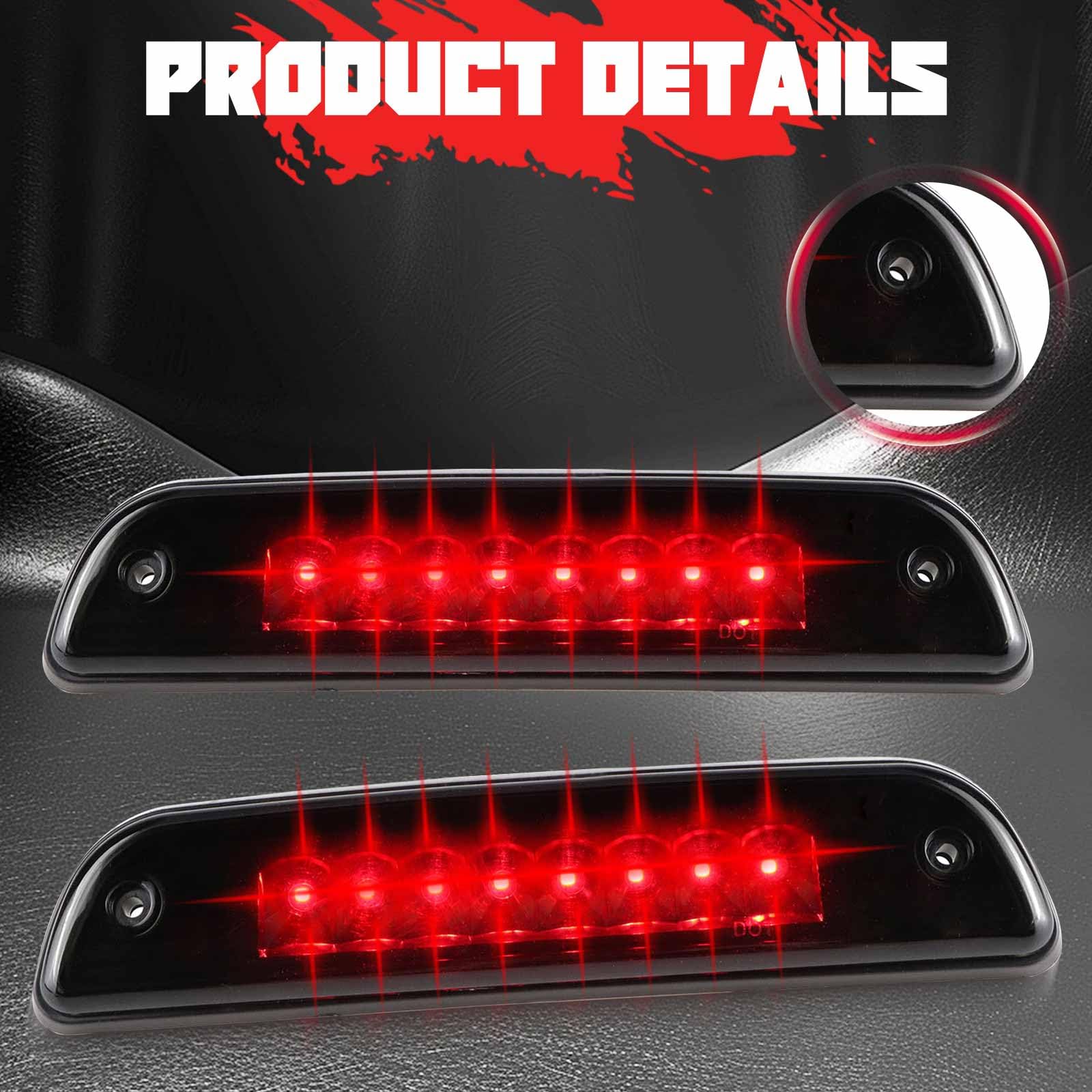 Aeagle high mount LED 3rd brake light for 2016-2023 Tacoma Extended Cab boosts rear awareness.