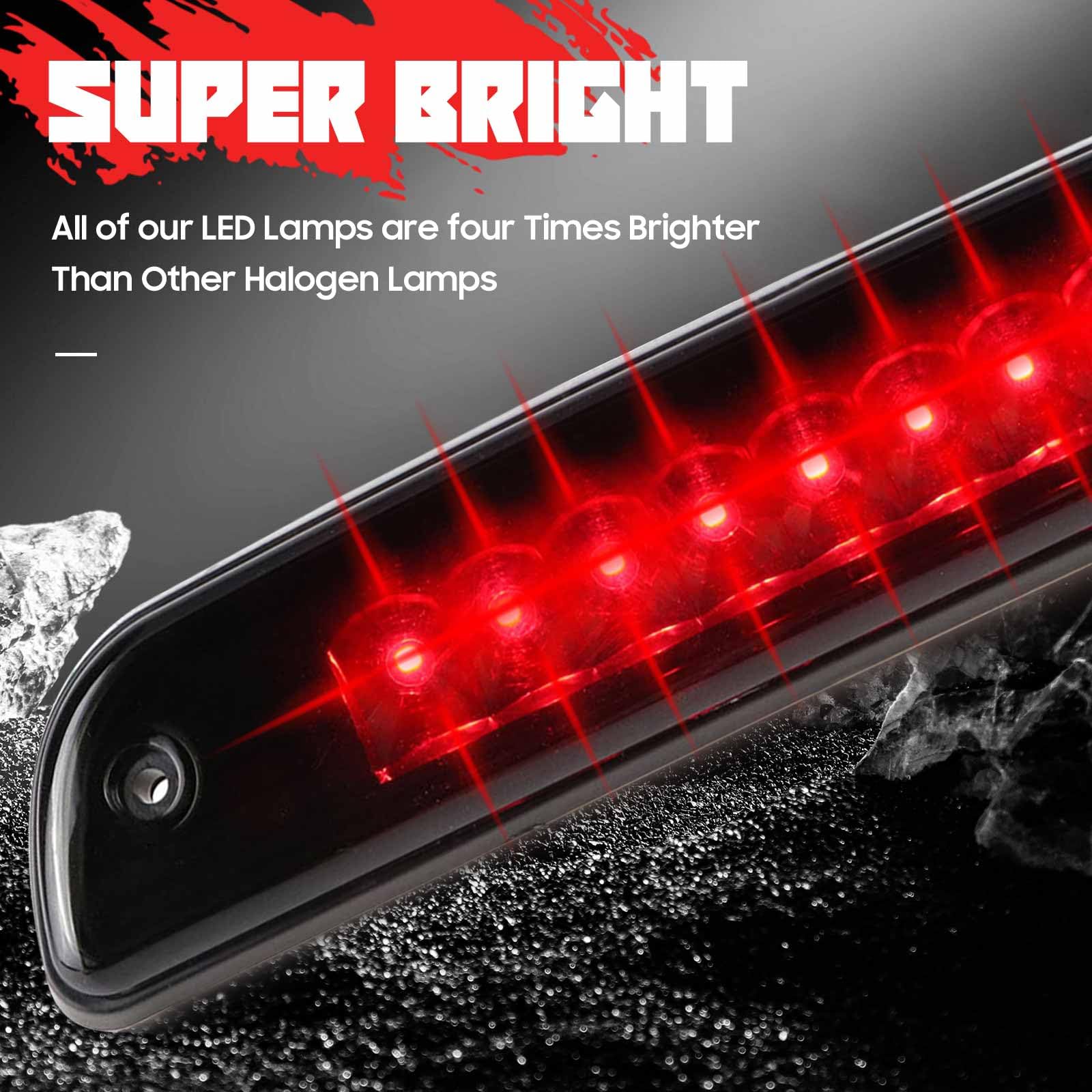Aeagle high mount LED 3rd brake light with black cover and smoke lens.