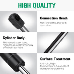Aeagle hood lift support closeup shows a durable cylinder for long-lasting performance