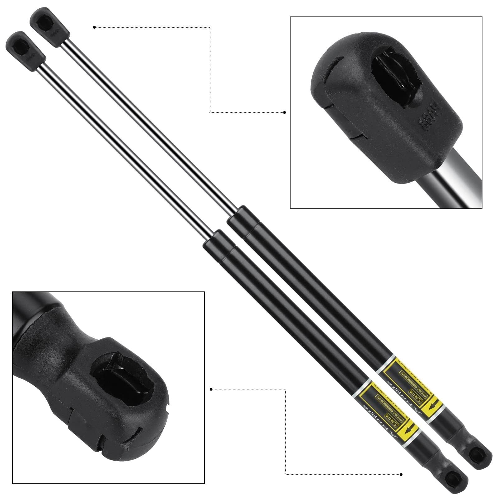 Aeagle hood lift support installation process demonstrates easy, tool-free mounting