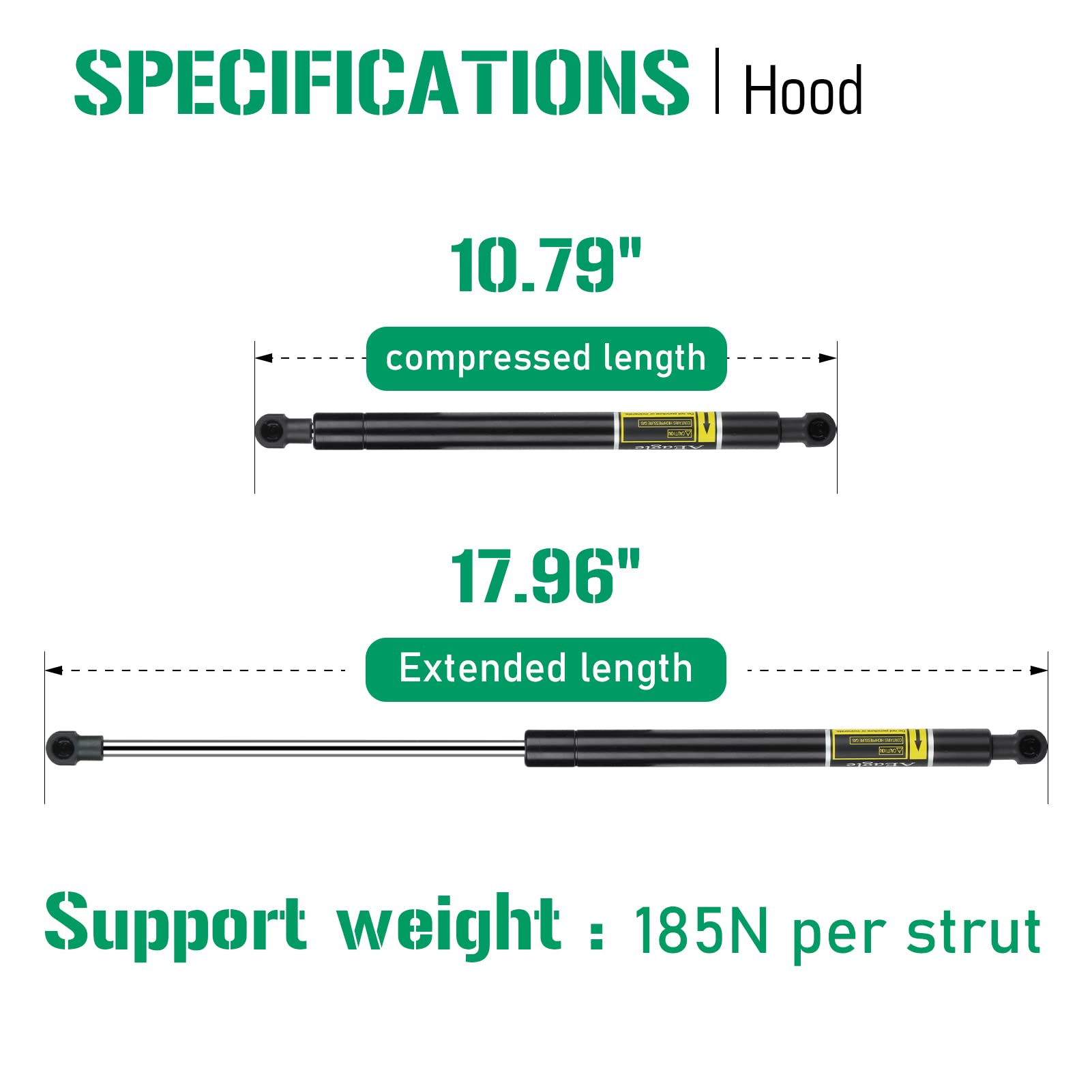 Aeagle hood lift supports for Lexus IS250 with easy hood opening