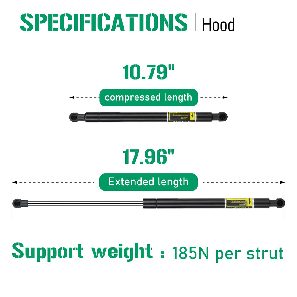 Aeagle hood lift supports for Lexus IS250 with easy hood opening