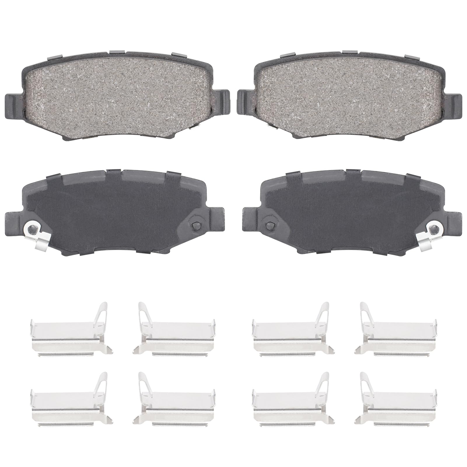 Aeagle rear ceramic brake pads for Jeep Liberty 2008-2012, front view, quiet braking potential