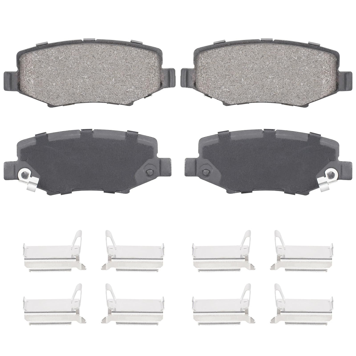 Aeagle rear ceramic brake pads for Jeep Liberty 2008-2012, front view, quiet braking potential