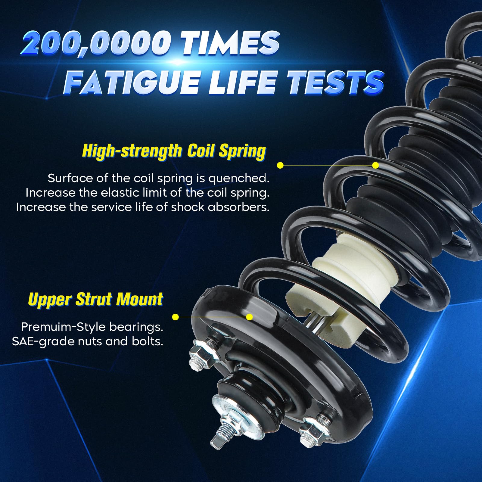 Aeagle rear-right strut shock assembly with coil spring enhances handling for Honda Accord