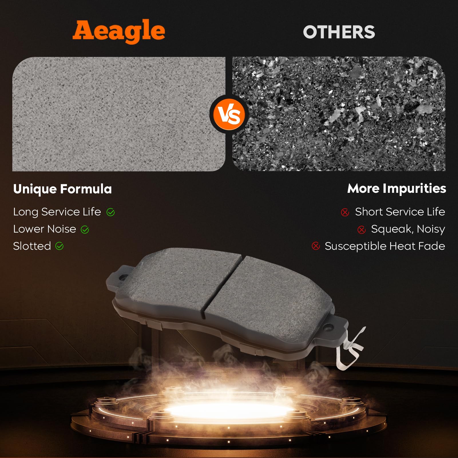 Aeagle rear semi-metallic brake pads for Altima 2013-2019