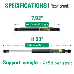 Aeagle Q50 trunk strut replacement improves lid stability and steady lift.