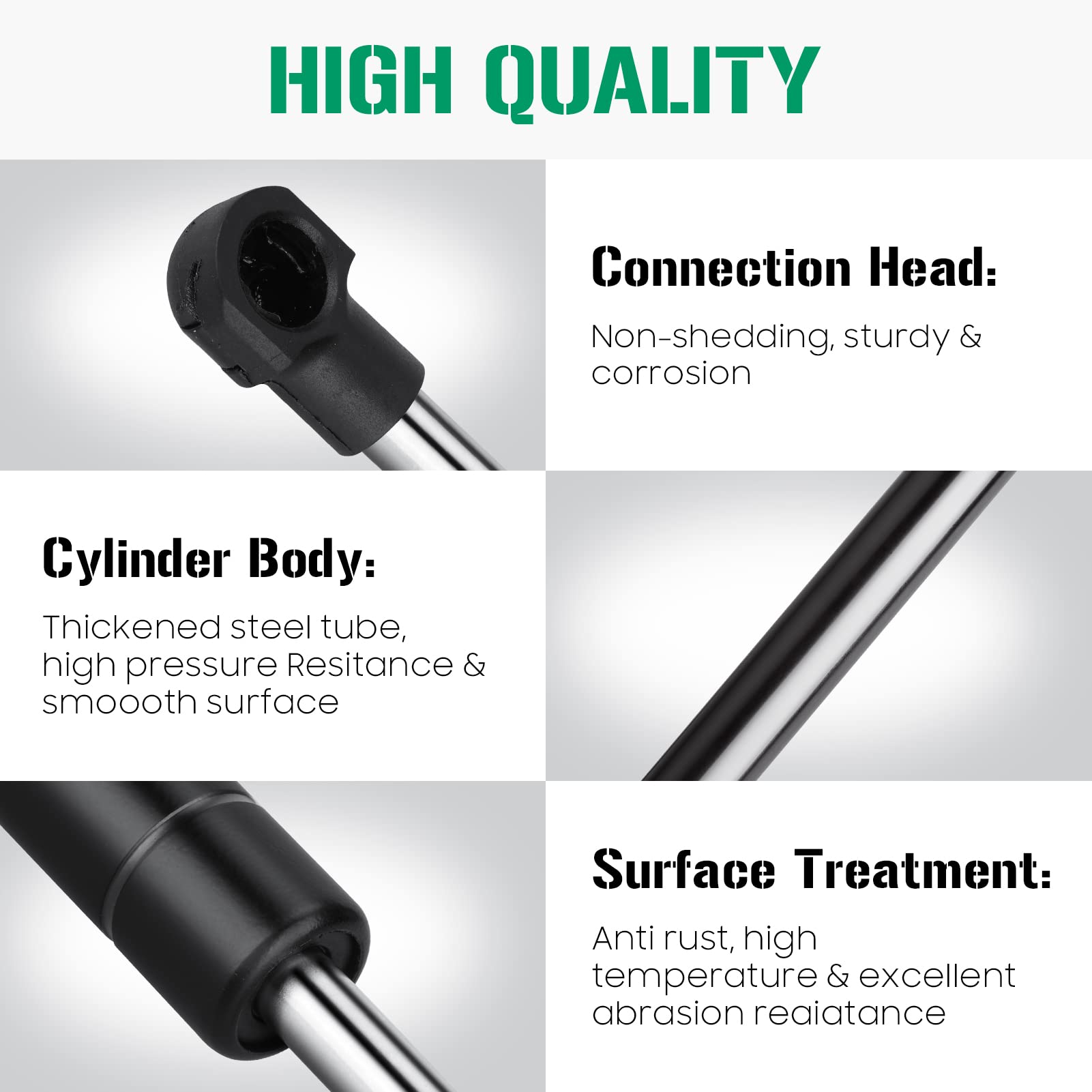 Aeagle rear hatch gas spring enhances opening feel and longevity.