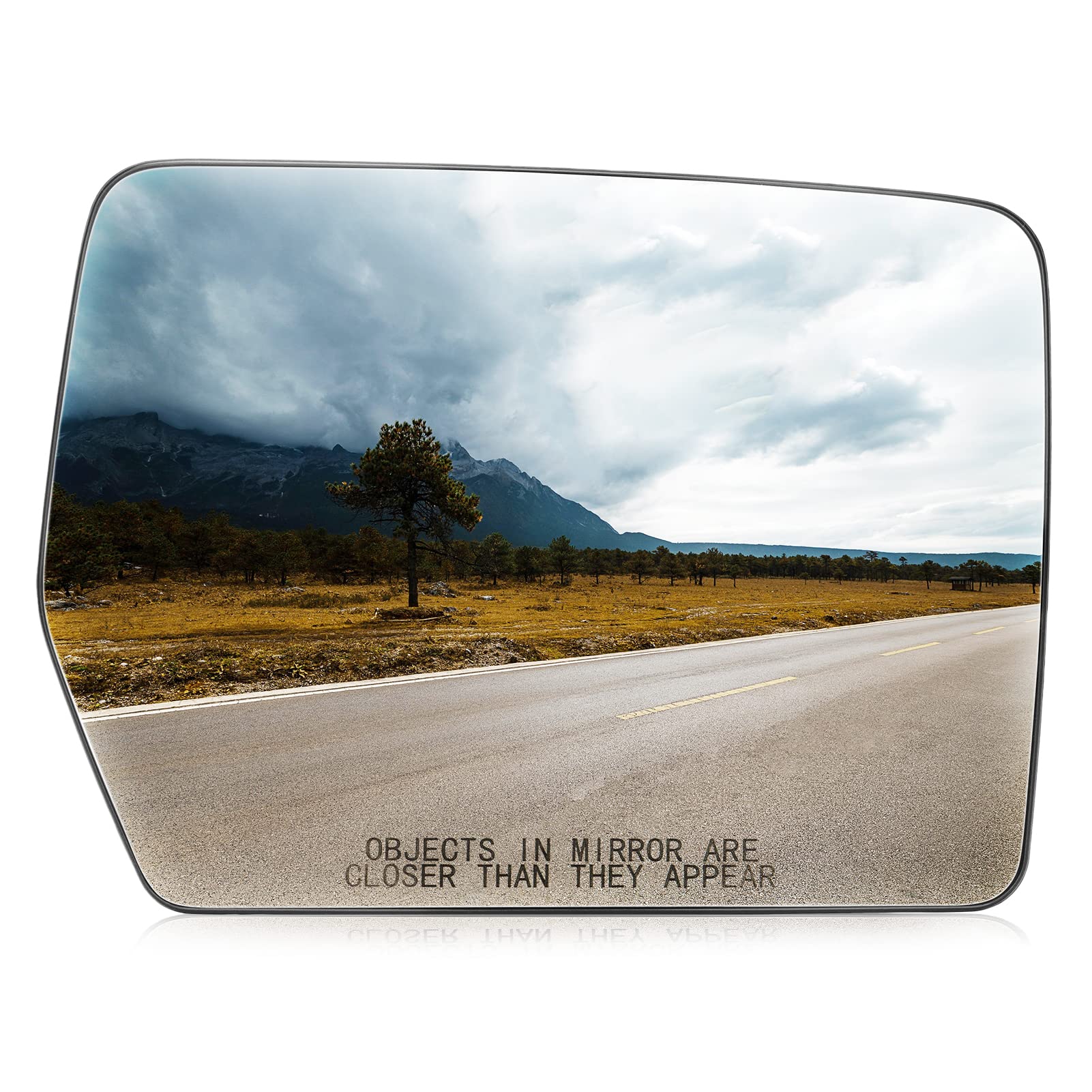 Aeagle right passenger heated convex mirror on Ford F-150 improves visibility in rain
