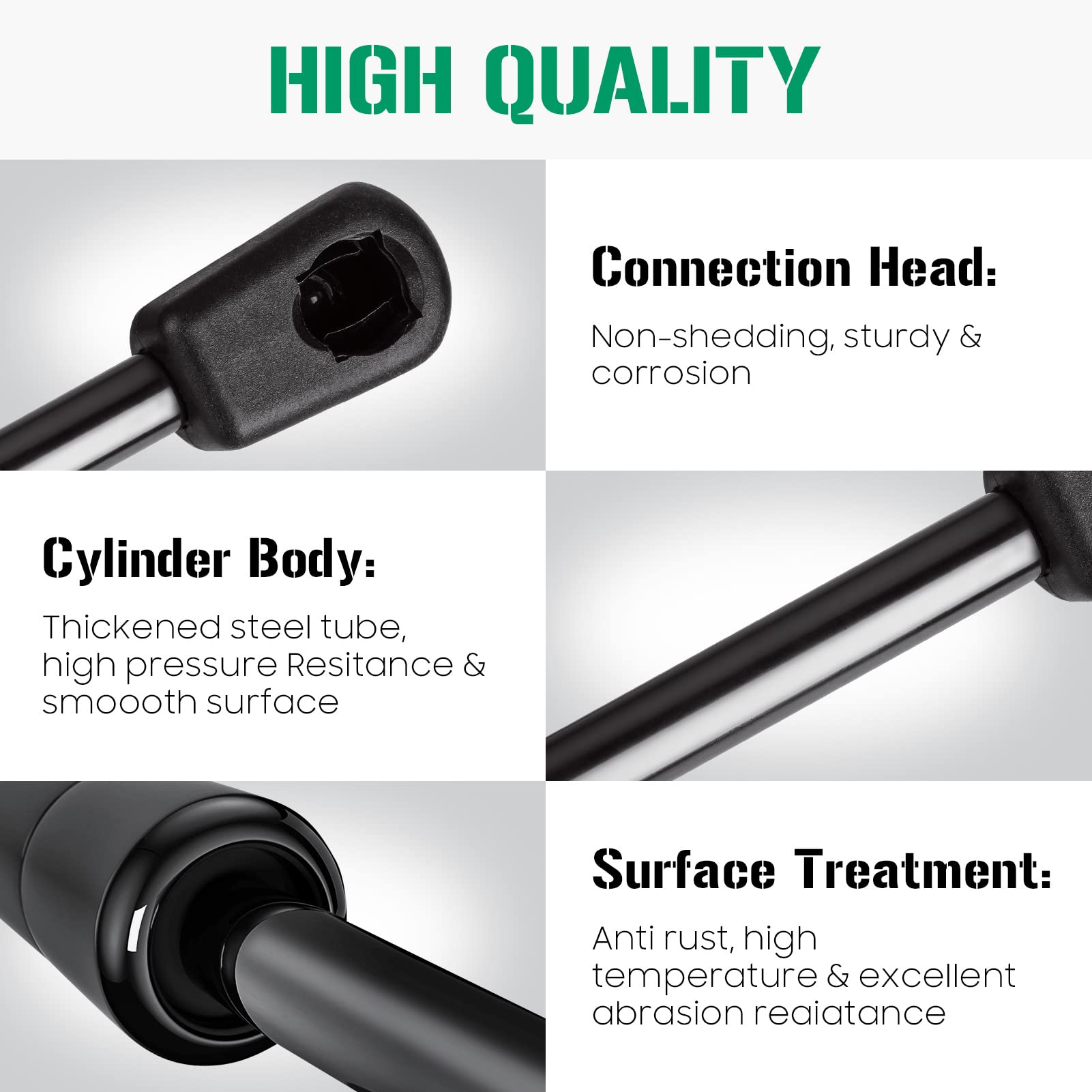 Aeagle rv-side-door gas struts provide smooth lift for heavy doors.