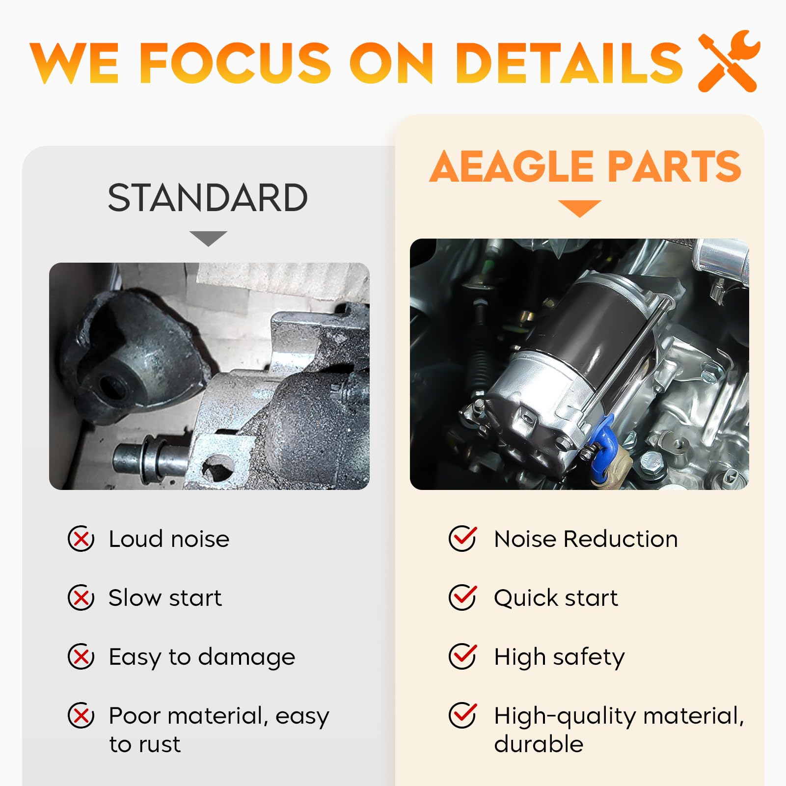 Aeagle starter for Tahoe 5.7L, ready for rugged daily routes