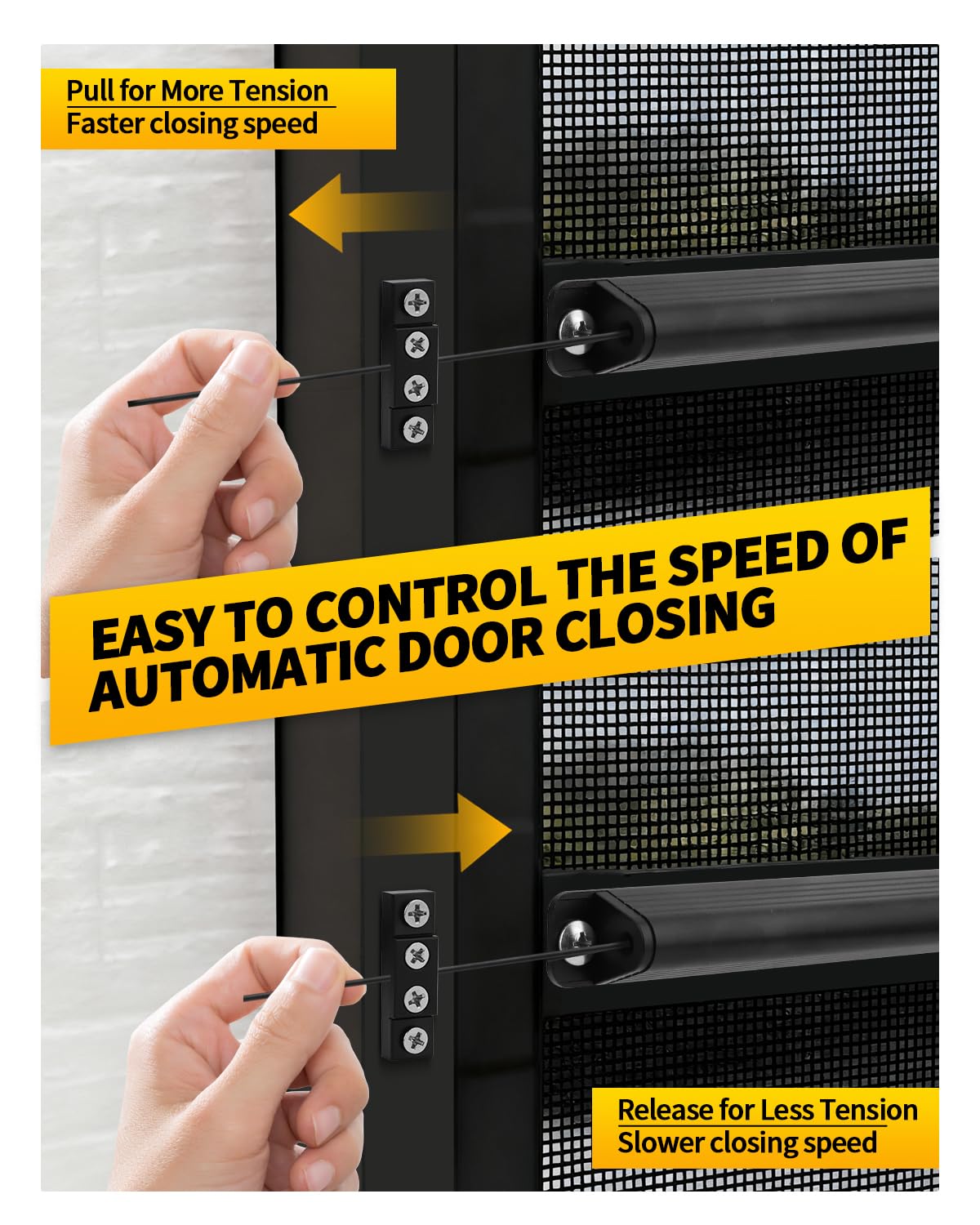 Aecsze universal-fit closer works with left or right-handed RV screen doors.