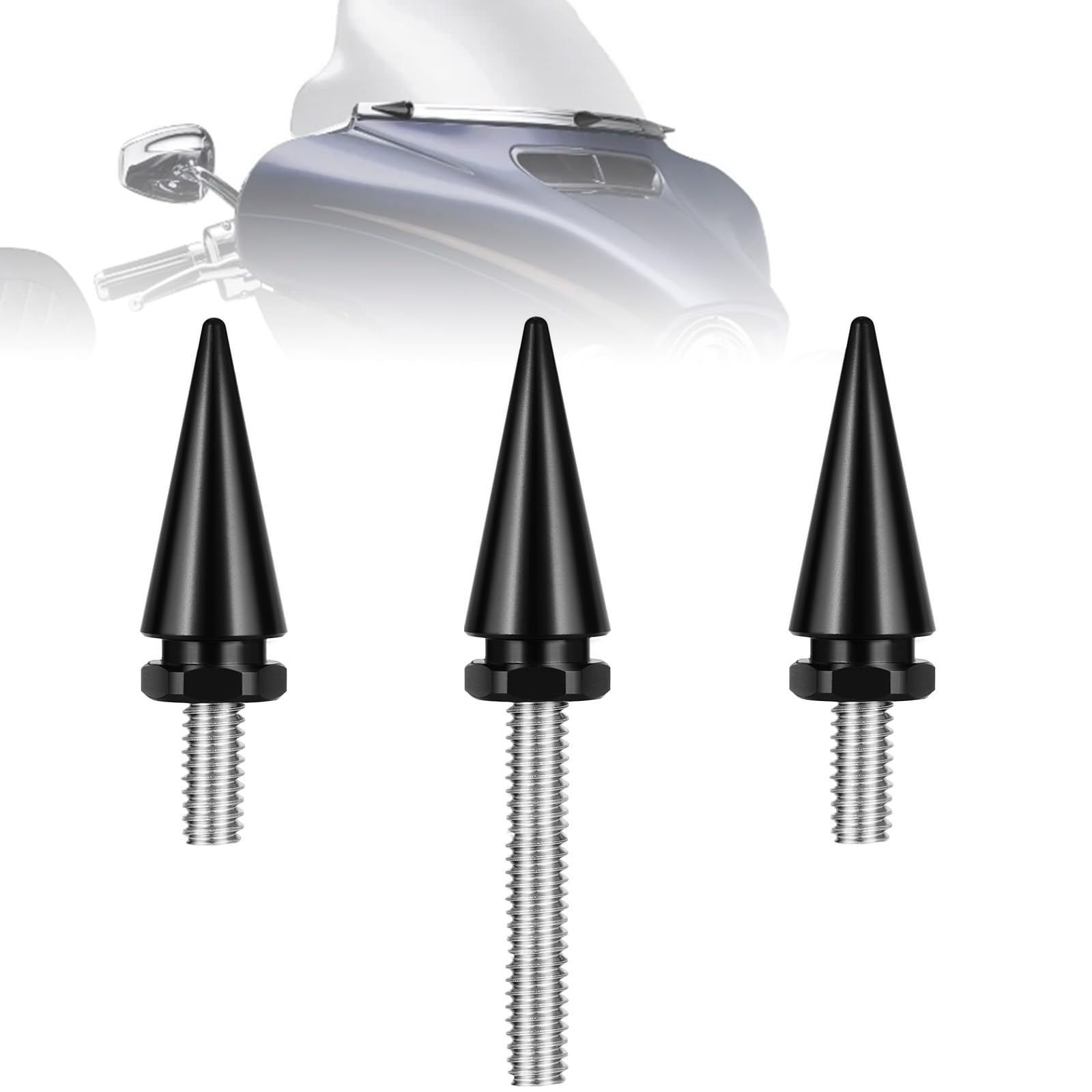 AEEAST windshield bolts securing Harley touring fairing with durable aluminum design.