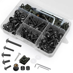 AEEAST titanium fairing bolt kit packaging illustrates the complete 177-piece set for quick upgrades.