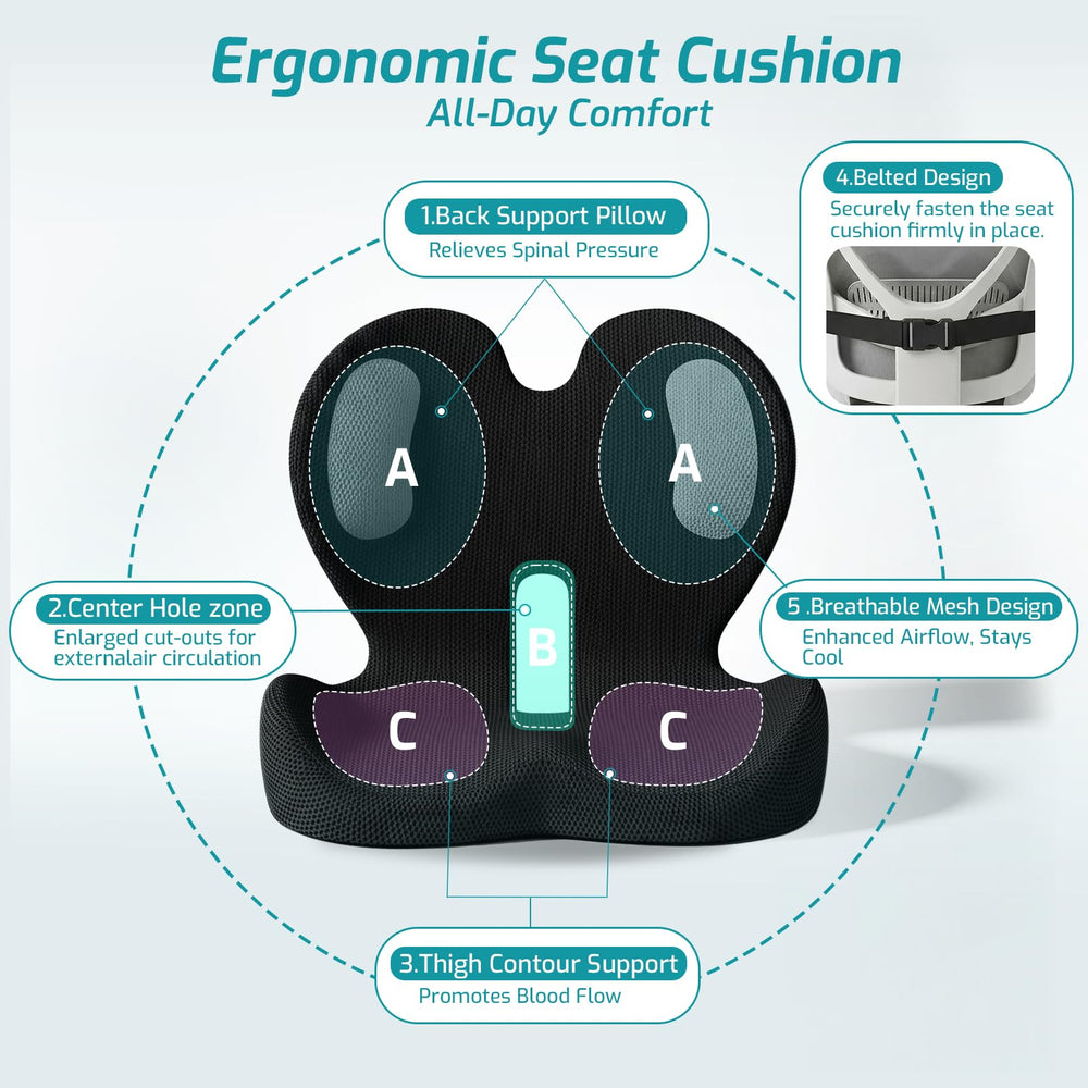 AEGIS CAR SEAT COVER non-slip base keeps cushion secure during acceleration and braking