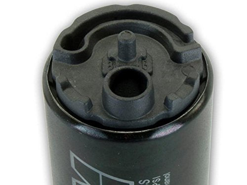 AEM 340lph high-flow pump installed demonstrates compact fit inside tank for NA/FI vehicles.