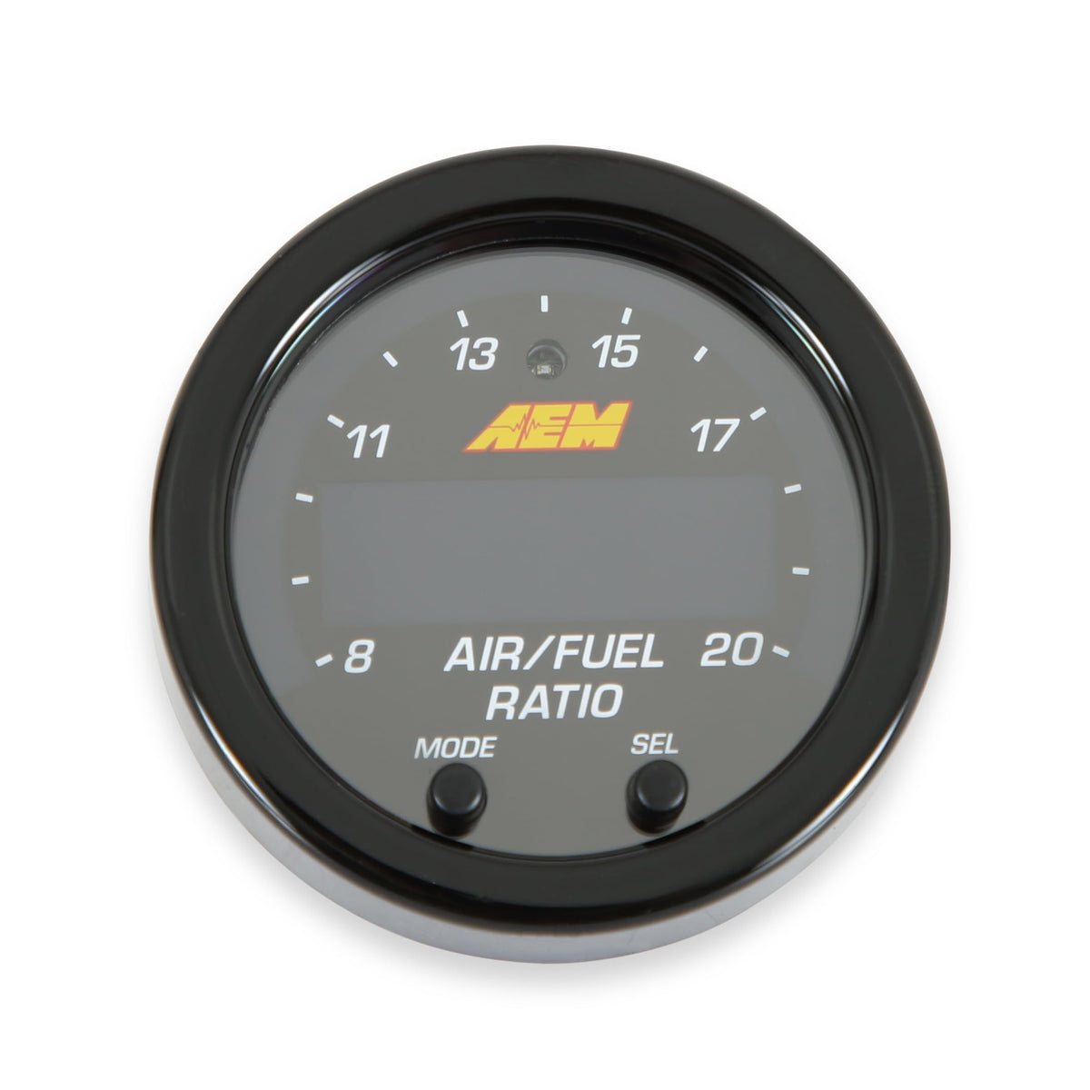 AEM X-Series wideband AFR gauge faceplate for quick monitoring of AFR values