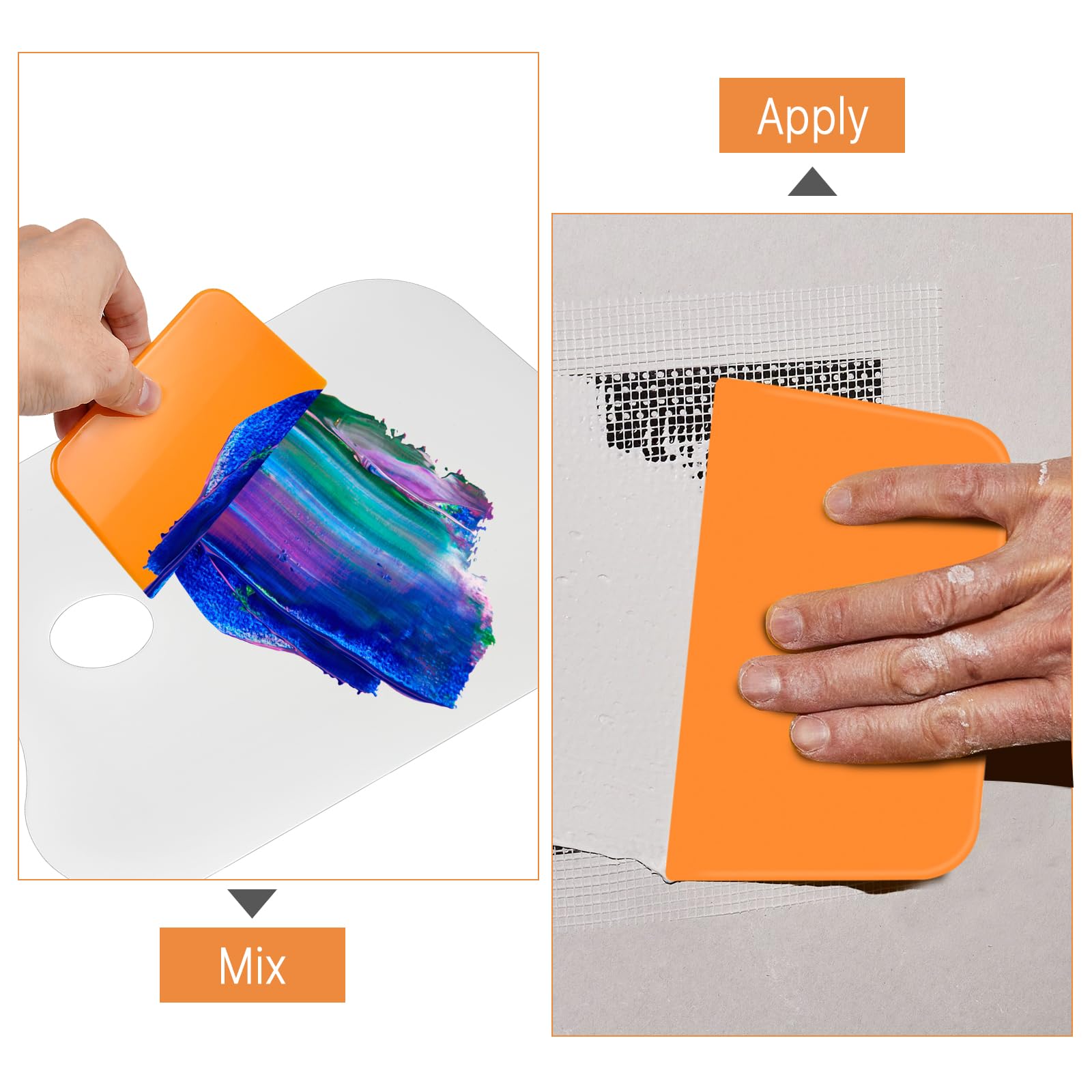 Aemygo mixing board close-up with thumb hole for easy grip.